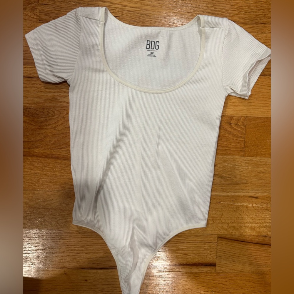 BDG Cream Ribbed Bodysuit